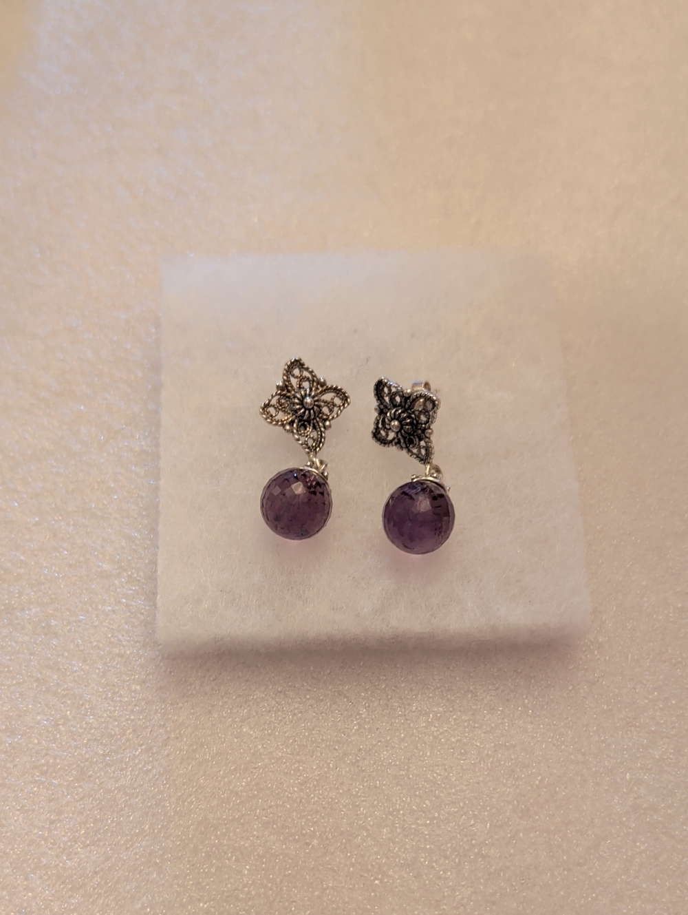 DGS Turkey Sterling and Amethyst Earrings